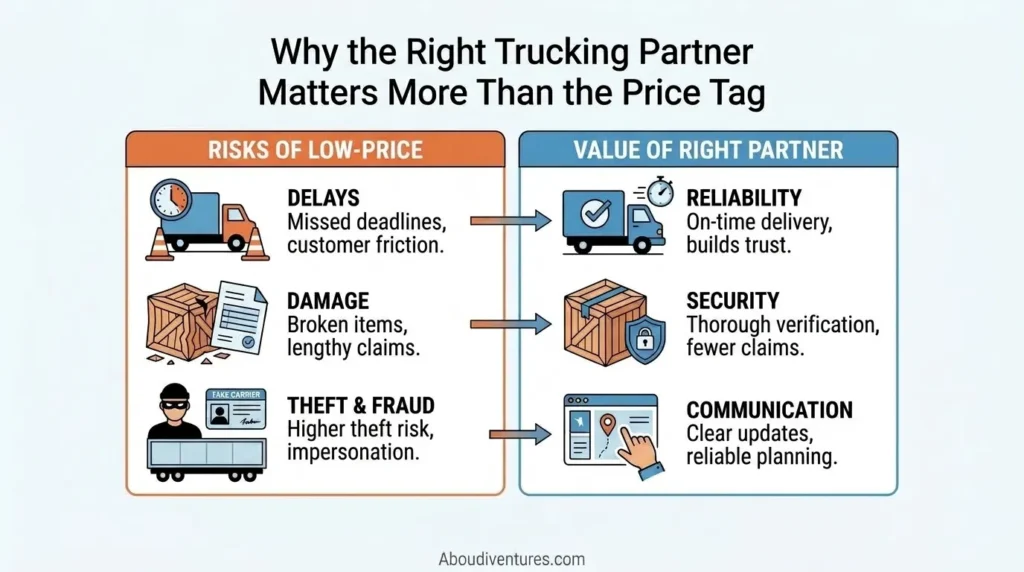 how to choose a reliable trucking company